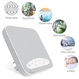White Noise Machine, Sound Machines for Sleeping, Sleep Sound Machine with 6 Soothing Natural Sounds Music Timer for Baby, Kids, Adults, Perfect Christmas Gift