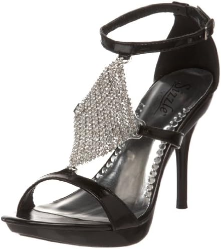 Sizzle by Coloriffics Women's Pegasus Platform Sandal,Black,6.5 M US