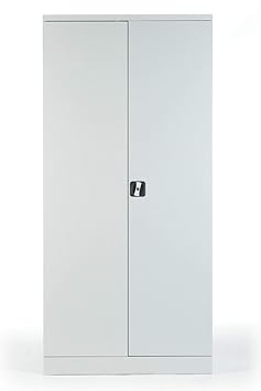 Stahlschrank Werkstattschrank Aktenschrank grau | Höhe 195 cm - KOMPLETT MONTIERT (60, 120)