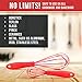 Latest 2-pc Silicone Whisk Set, Multi-Purpose 11-Inch And 8-Inch Cooking Wisk, Our Coated Balloon Whisks Will Never Scratch Your Non Stick Teflon Pots and Pans, Rated No.1 Egg Beater / Kitchen Utensil