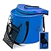 Collapsible Bucket for Camping, Travel and Gardening - Portable Folding Wash Basin Water Container Pail, with Lid and Handy Tool Mesh Pocket - by The Friendly Swede (Blue, 16L (4.23 gal))
