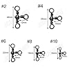 JSHANMEI-5-Sizes-120-Piece-3-Way-Swivels-Crossline-Swivels-Kit