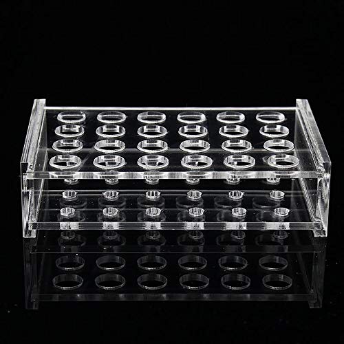 24 Holes Plastic Test Tube Rack Testing Tubes Holder Lab Test Tube Storage Stand Test Tube Stand Shelf Test Tubing Racks Bracket for 10.5mm/1.5ml Test Tube, Lab School Supplies Laboratory Equipment