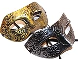Black/Silver and Gold His and Her Mystery/ Party Mask/ Mardi Gras or Halloween Masks
