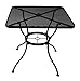 Garden Treasures Heavy-Duty Steel Frame with Black Powder-Coated Finish Square Bistro Restaurant Patio Outdoor Dining Table with Umbrella Hole, 30-in x 30-in