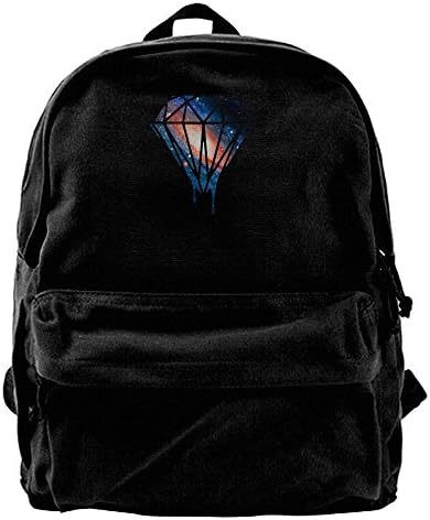 Diamond Shape With Galaxy And Stars Unisex Classic Water Resistant School Rucksack Travel Backpack Laptop
