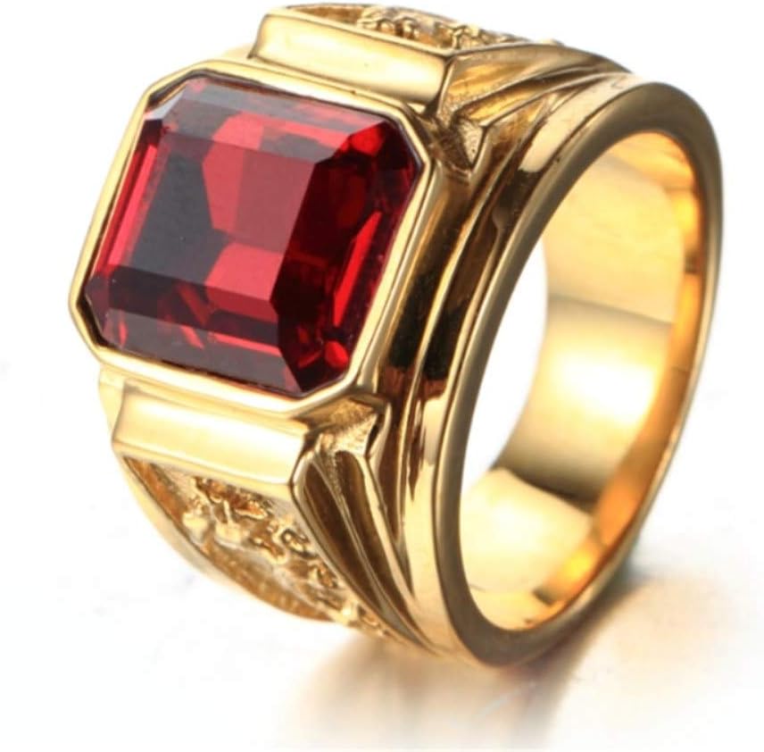 MrBigDeal Elvis Presley TCB Red Austrain Crystal Bling Concert Dragon Engraved On Tour Jewelry Men Ring Sz 6-13