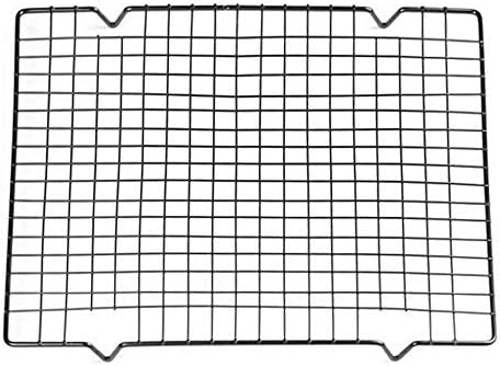 HnourishyHome Kitchen Baking Accessories Easy Clean Nonstick Cooling Rack Mesh Grid Baking Cookie Biscuit Cake Drying Stand - Black - S