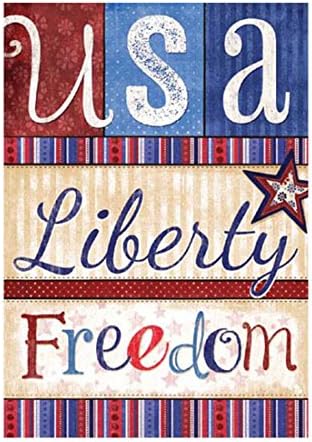 Patriotic Garden Flag Freedom Land Double Sided Decorative Flags 100% Polyester And Waterproof Fade And Mildew Resistant 12.5 X 18 Inch Banners