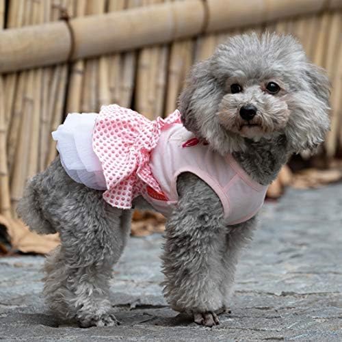Kyeese 犬 ワンピース ドレス スカート 犬用洋服 春 夏 犬の服 ドッグウェア 春 夏 フラミンゴ おしゃれ 可愛い 小中大型犬 散歩着 お出かけ 部屋着 記念撮影 ペット服 M B0wfh432 650円 大人気 New Arrival 最安値挑戦 年中無休 高品質
