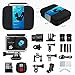 VanTop 4K WiFi Action Camera w/ 32GB TF Card, 16MP Sony Sensor, Gopro Compatible Case,Remote Control, Ultra Wide View Angle, 2 Batteries and 21 Gopro Compatible Accessories Kits
