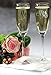 All Things Weddings, Mr. and Mrs. Wedding Glass Champagne Toasting Flutes, Reception or Engagement Bride and Groom Glasses, Set of 2