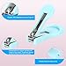 Livememory Baby Nail Set Baby Manicure Set Infant Newborn Nail Kit Baby Nail Clipper with Scissors & File & Nasal Tweezers - 4 Piece - Blue