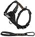 Kurgo Tru-Fit Smart Dog Walking Harness - Comfortable Fit - Adjustable Harness - Reflective Pet Wear - Quick Strap Release - Daily Walk Accessory - Includes Seat Belt Loop - Black - X-Small