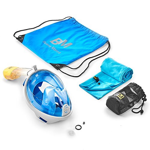 Buy Scuba Mask Full Face by Buena Marca Diving Masks Panoramic View