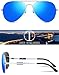 ATTCL Men's Driving Polarized Sunglasses Al-Mg Metal Frame Ultra Light 6695 silver blue