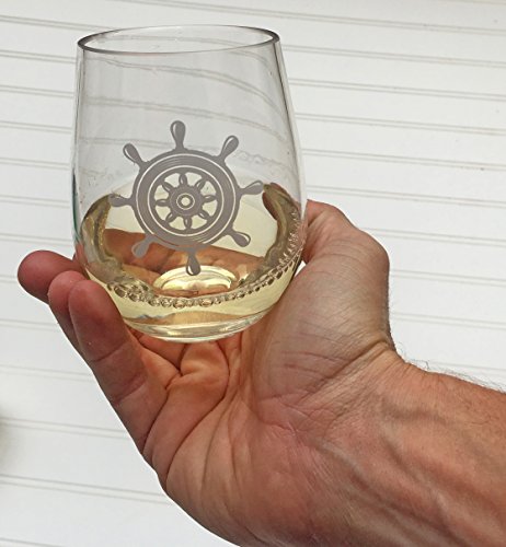 SET-OF-4-Stemless-Boat-Wine-Glasses-Nautical-Themed-Tritan-16oz-Pool-Wine-Glasses-Shatter-Proof-Drinking-Glasses-for-Wine-or-Cocktails