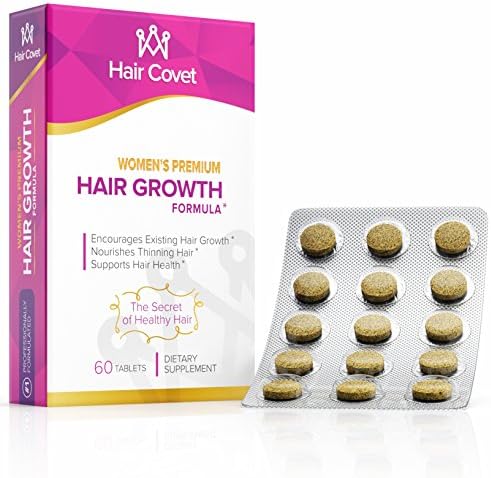 Women’s Hair Growth Vitamins for Longer, Stronger, Thicker, and Healthier Hair | Non-GMO, Gluten &amp; Cruelty Free (60)