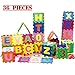 Dimple Baby Foam Play Mat (36-Piece Set) 5x5 Inches Interlocking Alphabet and Numbers Floor Puzzle Colorful EVA Tiles Girls, Boys Soft, Reusable, Easy to Clean