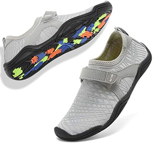 GLOBTOUCH Boy and Girls Athletic Water Shoes Quick-Dry Slip on Aqua Sock for Beach Pool Swim Surf Walking(Toddler/Little Kid/Big Kid)