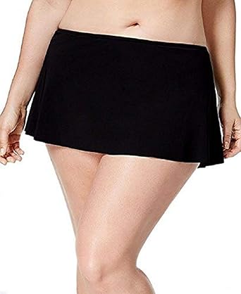 black plus size swim skirt