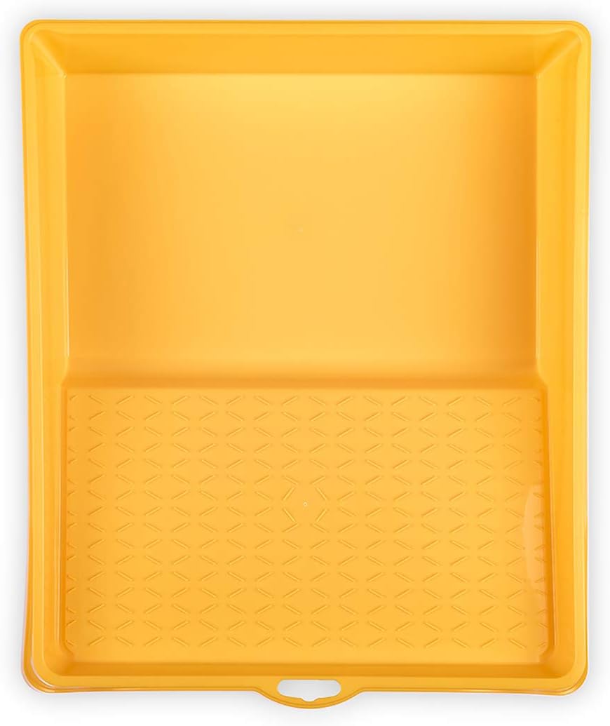 HARDY WORKING TOOLS Maxprofi A0180-513000 Paint Roller 12 25 cm Mi 48 mm with 2K Handle and Cuvette, Yellow, 1 Litre - Image 4
