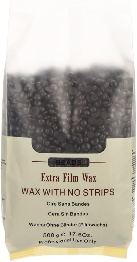 Korlin Hard Wax Beans for Face, Underarms, Brazilian, Bikini Hair Remover 17.6 Ounce (Black)