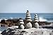 Garden Age Supply Natural River Stone Rock Cairn Sculpture Stacked Stone Balanced Rock Zen Stones Meditation (Triple)