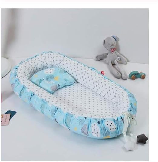 baby bed with pillow
