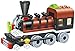 Sleek Train - long chassis 85 pcs building blocks steam double window cabin engine locomotive railway train set, 5 wheels for extra power drive - a dream gift for 6+ children, compatible parts