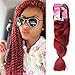 Top Hair 1Pcs/Lot #Burgundy 100% Kanekalon Jumbo Braiding Hair 84