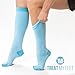 Knee High Compression Socks for Women & Men, 15-20 mmHg - Edema Pain Relief - Nurse, Travel, Pregnancy & Running - Lightweight Graduated Nursing Sock - Compression Stockings for Women, Blue M