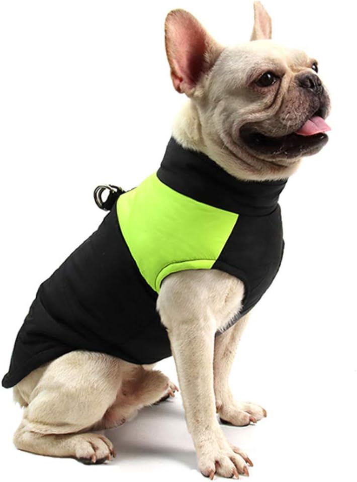 FEimaX Dog Coat Waterproof Winter Warm Jacket Puppy Vest Outdoor Pet Windproof Apparel Dog Clothes for Cold Weather, Soft Padded Harness with D-ring for Small Medium Large Dogs