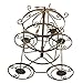 MyGift Bronze Toned Metal Carriage Earring Display Stand with Rotating Carousel/Tabletop Jewelry Organizer Rack