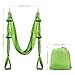 Amzdeal Aerial Yoga Flying Yoga Swing Trapeze Aerial Hammock Sling Inversion Tool for Gym Home Fitness Exercise Green
