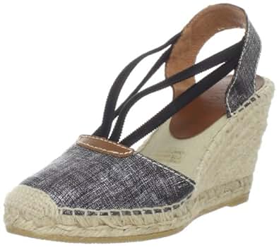 Amazon.com | Au Naturel Women's Arabela Espadrille, Black, 6 M US | Platforms & Wedges