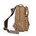 OXA Multi-pocket Fashion Vintage Cotton Canvas Sling Backpack Messenger Bag Ipad Bag Shoulder Backpack Crossbody Chest Satchel Travel Bag for Men and Women Brown