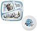 Zak Designs Frozen Olaf Melamine Bowl & Olaf/Sven 3-Section Melamine Plate (Plate & Bowl, Frozen Girl & Olaf)