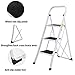 Sturdy Step Ladder 3 Step Heavy Duty Folding 3 Step Stool Home Kitchen Step Ladders, White