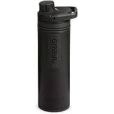 GRAYL UltraPress 16.9 oz Water Purifier & Filter Bottle for Hiking, Backpacking, Survival, Travel (Covert Black)