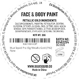 Blue Squid Metallic Gold Face Paint 30g Pro Water Based Cake view 2