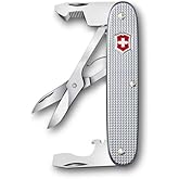 Victorinox Companion Slim Alox Pocket Tool 6 Functions Including Scissors, Package Opener, Screwdriver, Swiss Made - Silver
