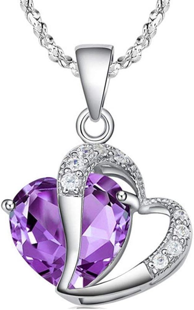 Damen Kette VONALA Schwestern Kette, Freundschaftskette Sterling Silber Herz Anhänger Schmuck Weihnachtsgeschenke Für Damen Mädchen (Personalisiert Silberkette Damen 925