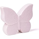 NENBOLEC Butterfly Decor Statue Animal Figurine Gifts Modern Arts Ceramic Sculpture Cream 6.7 inch