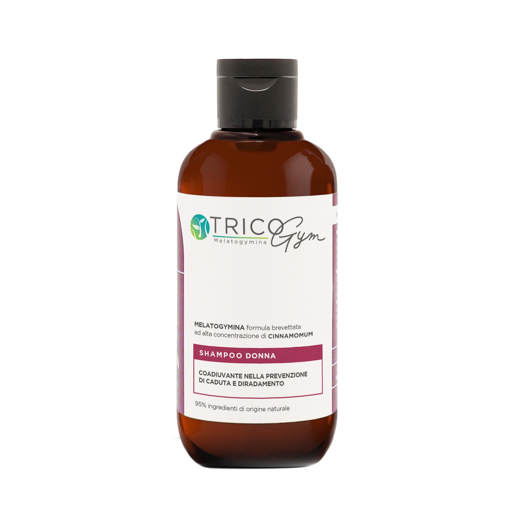 Tricogym Women's Anti-Hair Loss and Thinning Shampoo - Hair Loss Shampoo with Melatogymine, 95% natural ingredients, Vegan formula, No parabens sls/sles free - 100% Recyclable pack, 200ml