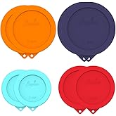 Sophico Round Silicone Storage Cover Lids Replacement for Anchor Hocking and Pyrex Glass Bowls (Container not Included) (4 Size, 8 Pack)