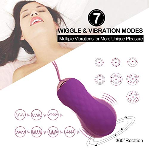 Edan\'s Secret Bullet Vibrator, Wireless Remote Control Stimulator for Women with 7 Vibration Patterns, Waterproof USB Rechargeable G-spot Stimulation Silicone Adult Female Sex Toy (Purple)