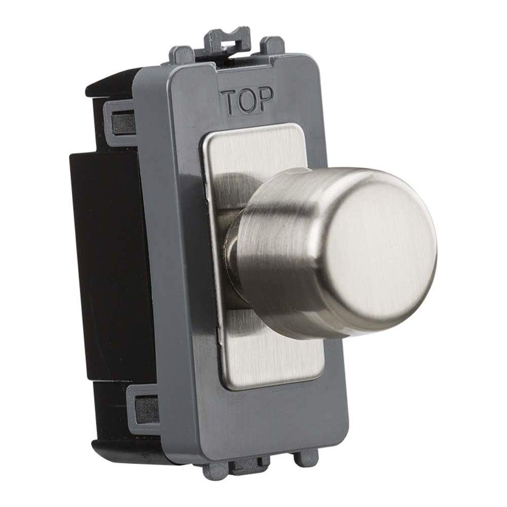 Knightsbridge GDM022BC 6A 1G 2-Way Dummy Dimmer Module - Brushed Chrome