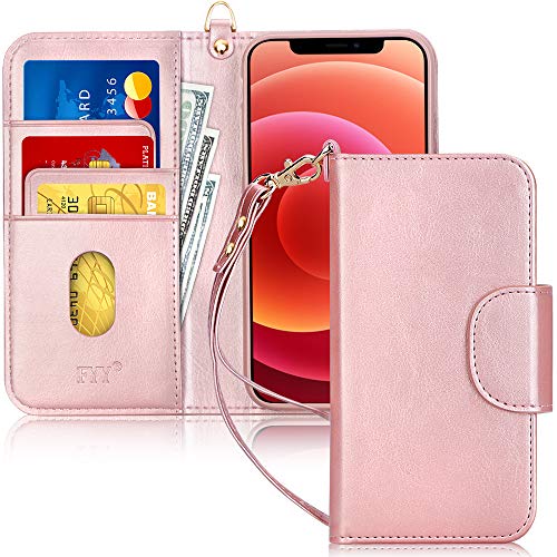 FYY Compatible with iPhone 12 Pro Max Case, [Kickstand Feature] Luxury PU Leather Wallet Case