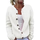 Women's Funny Fall Winter Animal Floral Christmas Tree Long Sleeve Button Knit Cardigan Sweater